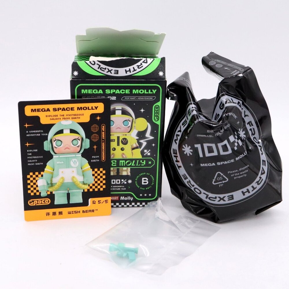 Authentic Pop Mart SECRET WISH BEAR Mega Space Molly 100% Series 2-B Figure New